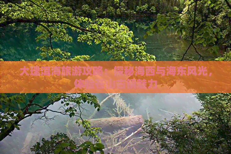 大理洱海旅游攻略：探秘海西与海东风光，体验苍山古镇魅力